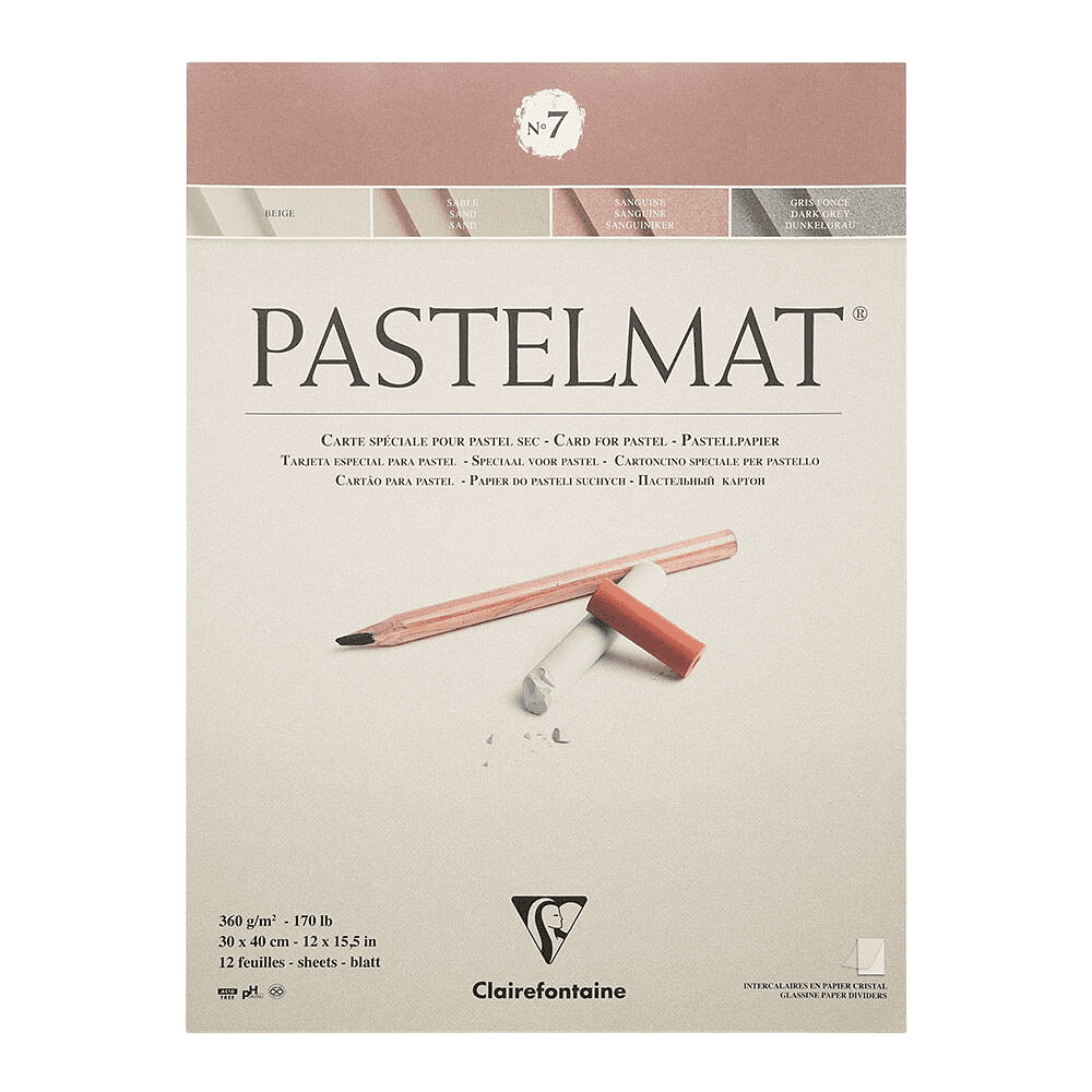 Блок бумаги для пастели "Pastelmat" №7, 30x40 см, 360 г/м2, 12 листов, 4 оттенка