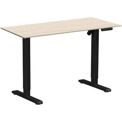 Стол с электроприводом WellDesk Basic 1200x675х18 черный/ясень шимо светлый (9191456+9197779)