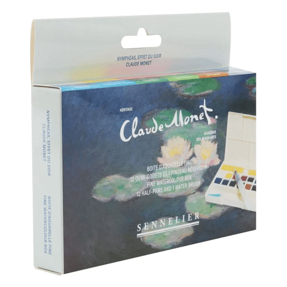 Набор красок акварельных "Sennelier. Claude Monet - Water Lilies.Evening Effect", 12 цветов, полукюветы - 2