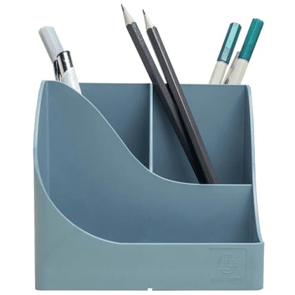 Подставка для ручек "Autentik", пластик, 5 делений, сине-серый - 2