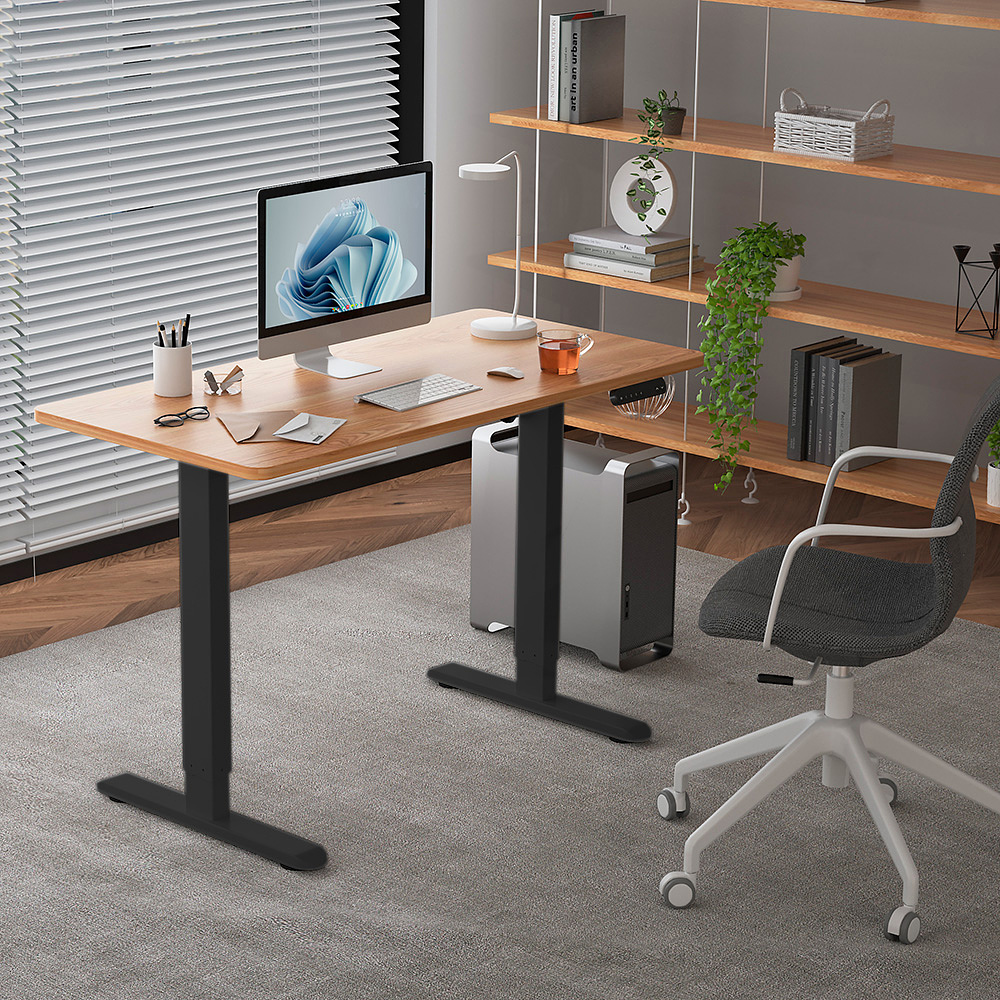 Стол с электроприводом WellDesk Prime 1300x675х18 черный/дуб хантон темный (9191461+9178197) - 3