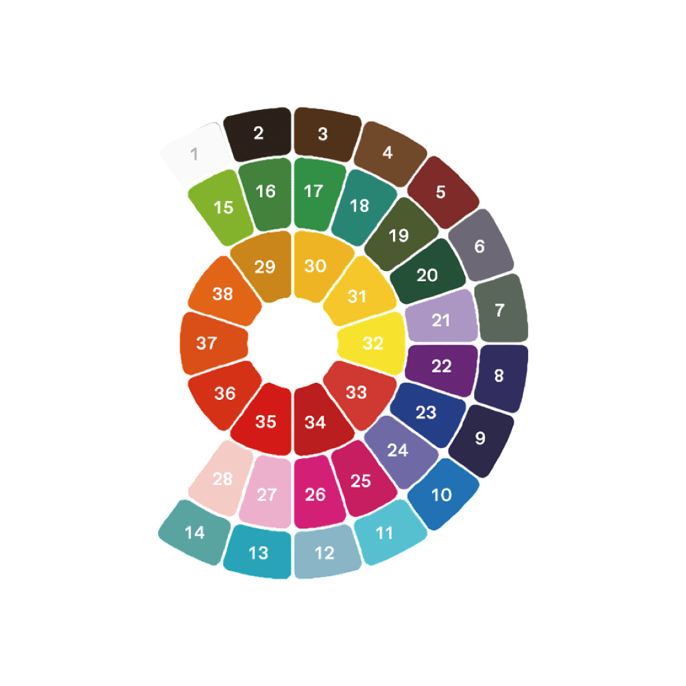 Краски акварельные "Himi", набор, 38 цветов, фиолетовый футляр - 9