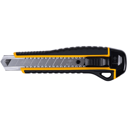 Нож строительный Miles "FA1806G/Y", 18 мм, усиленный - 3