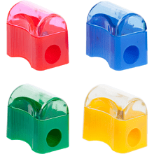 Точилка "Сундучок", 1 отверстие, ассорти