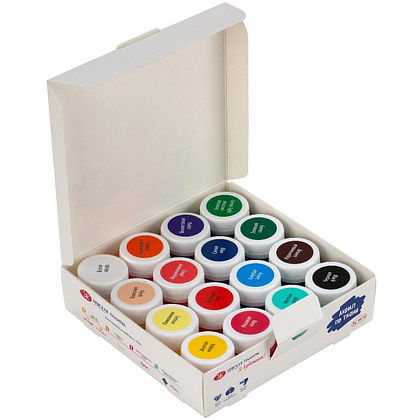 Краски акриловые глянцевые по ткани "Я - Художник!", набор 16 цветов - 2