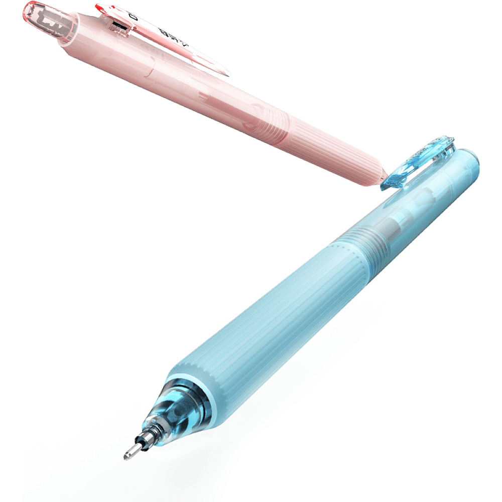 Ручка шариковая автоматическая "Low Viscosity", 0,7 мм, розовый, стерж. синий - 2