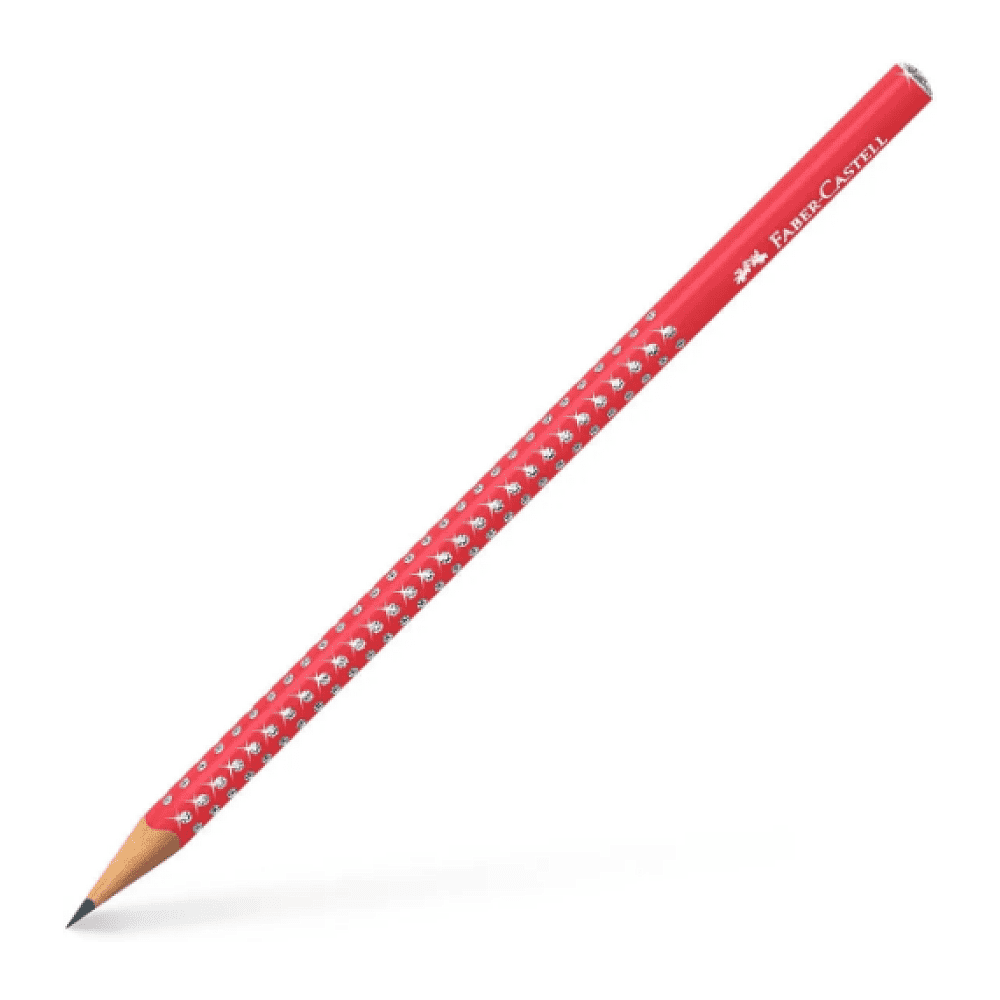 Карандаш простой "Sparkle", B, красный леденец