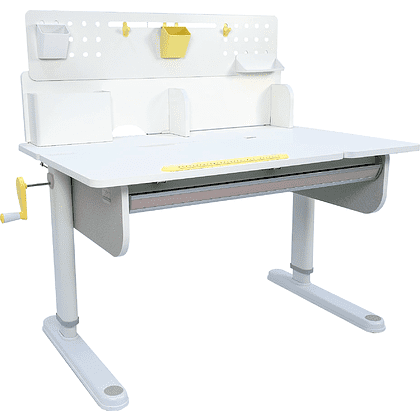 Комплект Ergosmart ученический Caravel S: стол регулируемый Caravel S, полка с подставкой для книг Wooden space S