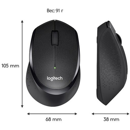Мышь Logitech "M330 Silent Plus", беспроводная, черный - 7