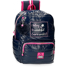 Рюкзак школьный Enso "Make a wish" L, черный, розовый