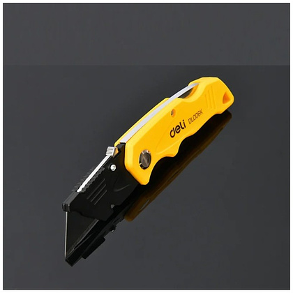Нож строительный складной Deli YS EDL006K, 19 мм, трапеция - 4