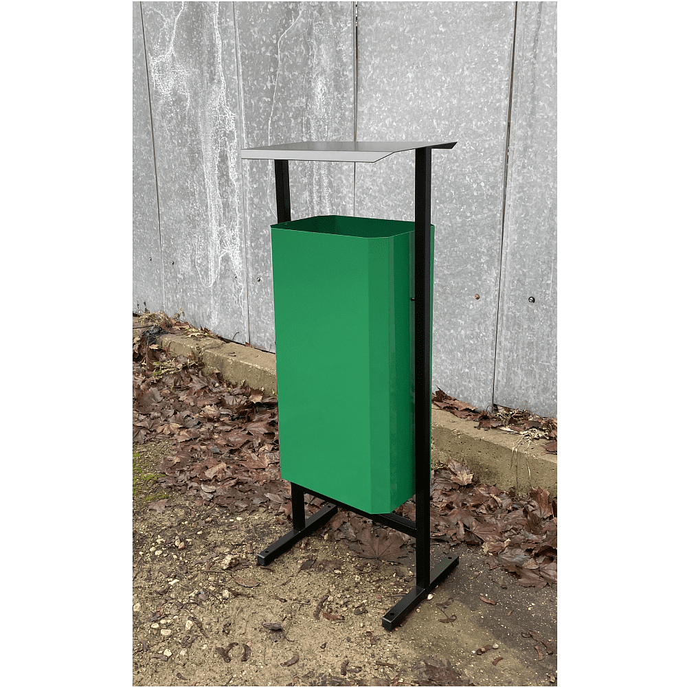 Урна уличная для мусора СТАНДАРТ, 50 л, металл, зелёный - 3