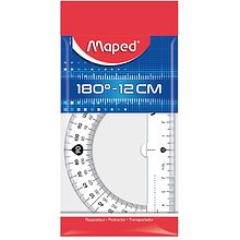 Транспортир 180° Maped, 10 см, прозрачный