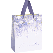 Пакет бумажный подарочный "Purple flowers"