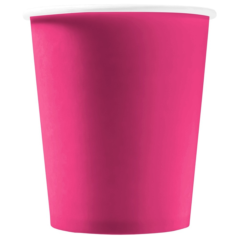 Стакан картонный 250 мл, 1сл., 50шт/упак, розовый