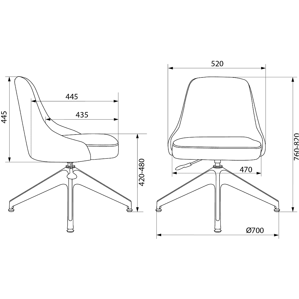 Кресло "Бюрократ CH-340GLZ", ткань, синий, каркас пластик, корпус серый - 6