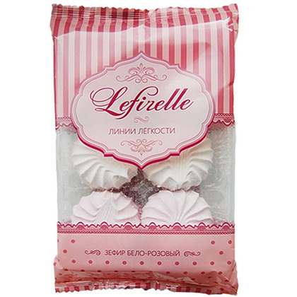 Зефир "Lefirelle" 230 гр., бело-розовый