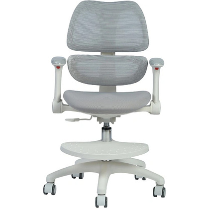 Кресло детское YOKA YC-4 Otis, сетчатая ткань, серый, пластик, белый - 2