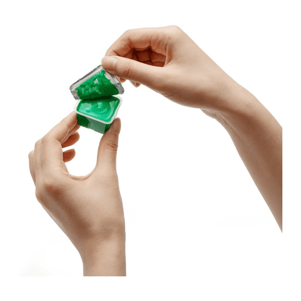 Краски гуашевые "Himi Jelly Cup. New vision", 24 цвета, кювета, холодный голубой футляр - 9