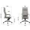 Кресло компьютерное EVERPROF Tokyo, экокожа, серый, металл - 4