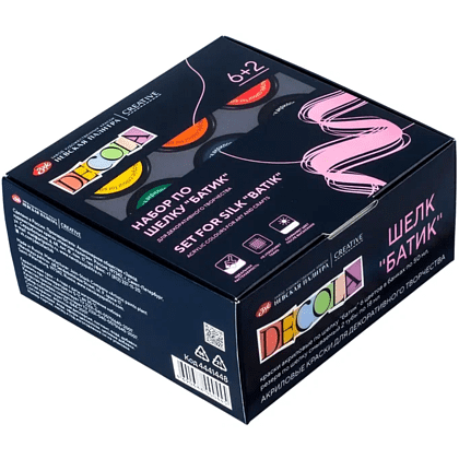 Краска акриловая по шелку "Декола батик", набор 6 цветов, 50 мл, резервы 2 шт. - 5