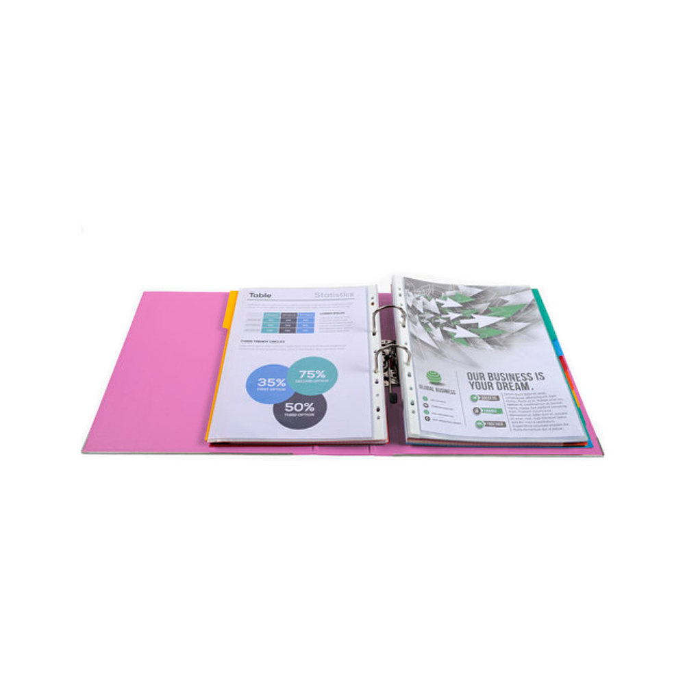 Папка-регистратор "Exacompta", A4, 80 мм, ПВХ, пастельный розовый - 2