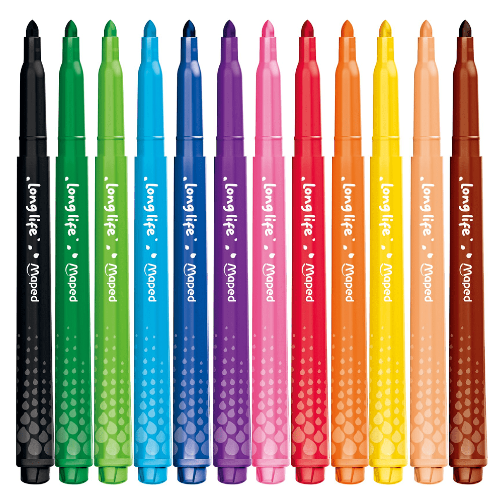 Фломастеры "Color Peps Long Life", 12 шт