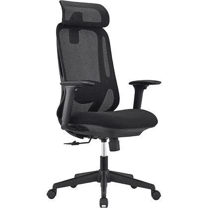 Кресло для руководителя SitZone U-090A, сетка, ткань, пластик, черный, -30%