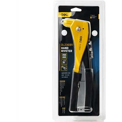 Заклепочник одноручный Deli YS EDL236911, 270 см, 2.4-4.8 мм - 11