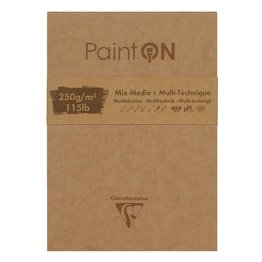 Блок-склейка "Paint'On" Mix, 13.9x21.5 см, 250 г/м2, 50 листов, неровный край