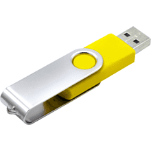 USB Flash 2.0 16 Gb VDF-008, пластик, метал, желтый 