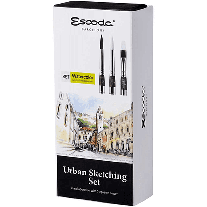 Набор кистей "Escoda. Urban sketching set", 3 шт, складные 