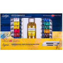 Краски масляные "Ладога" набор 12 цветов, подарочная упаковка