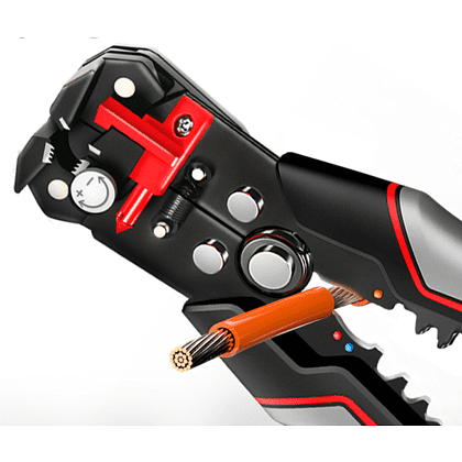 Съемник изоляции автоматический "Deli", 205 мм, черный, красный - 3