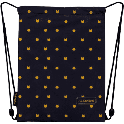 Мешок для обуви "Fluffy Kitty Black", черный 