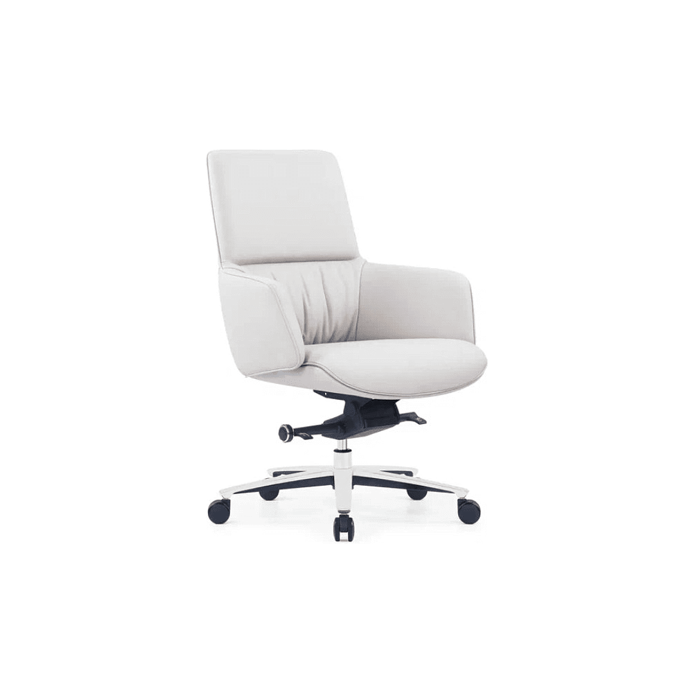 Кресло для руководителя SitZone CH-500B, кожа, алюминий, белый, -30%