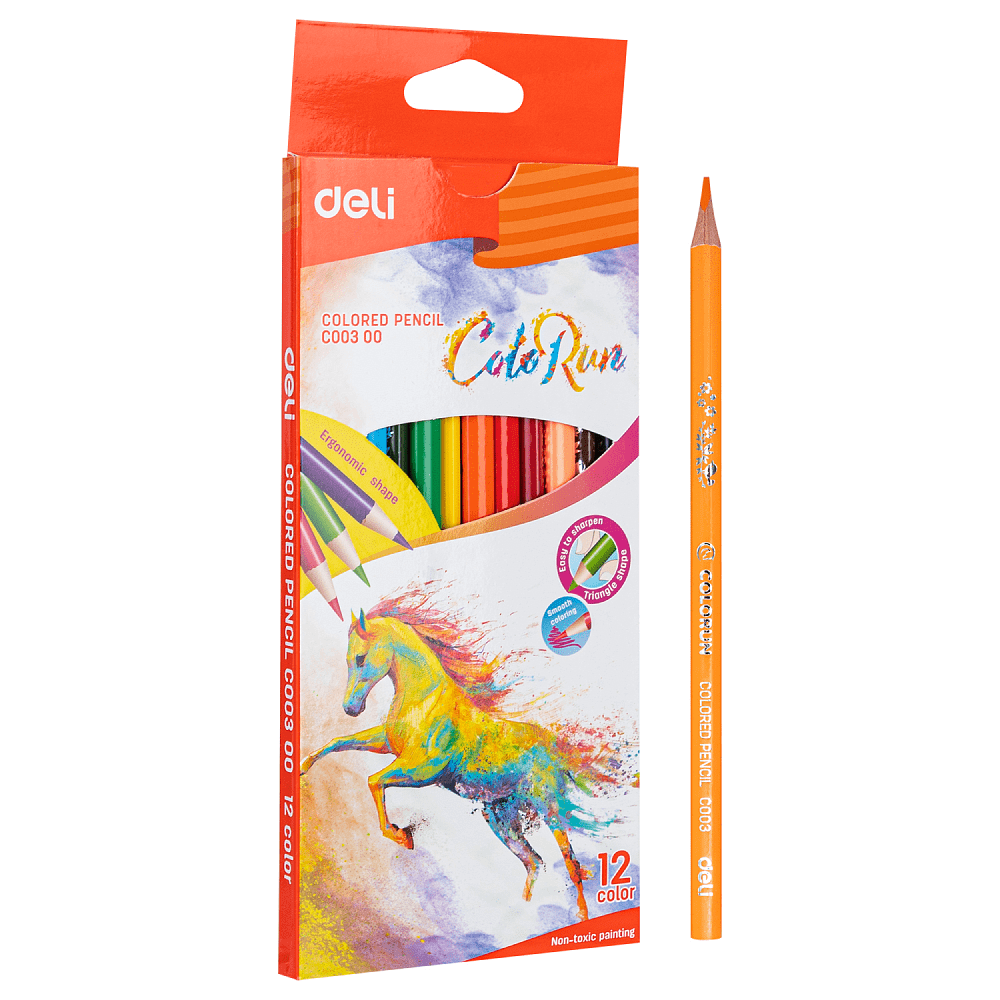 Цветные карандаши "ColoRun", 12 цветов