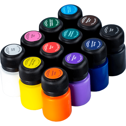 Краска акриловая глянцевая "Декола", набор 12 цветов, 20 мл, банки - 4