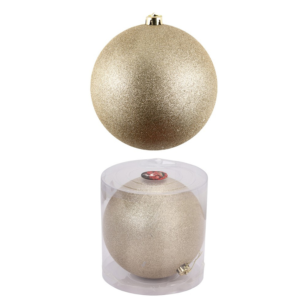 Шар елочный "Блеск", 20 см, пластик, золото