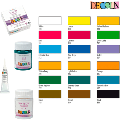 Краска акриловая по шелку перламутровая "Декола", 517 синяя темная, 50 мл., банка - 4