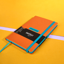 Блокнот "Shell tangerine", А5, 96 листов, оранжевый, срез голубой