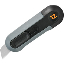 Нож строительный Deli HS EHT4007, 80x25 мм, Soft Touch, черный