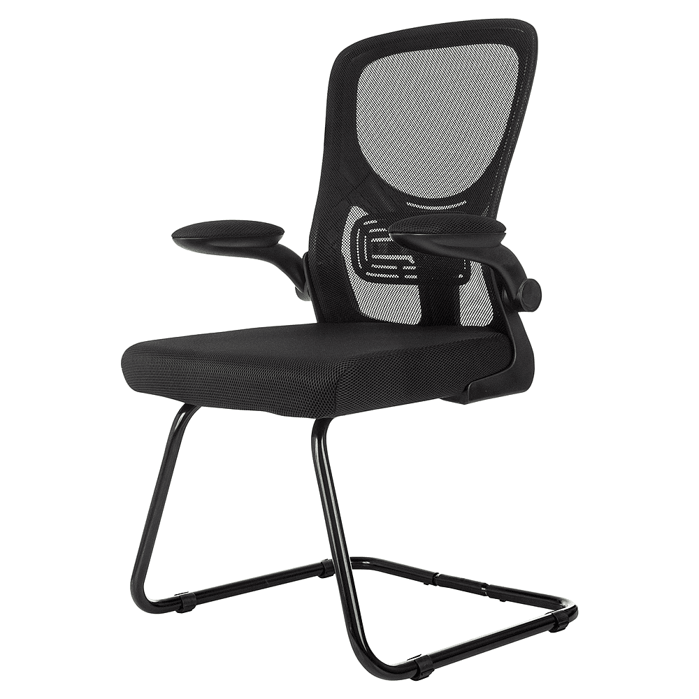 Кресло на полозьях Бюрократ "MC-109", сетка, ткань, металл черный, черный - 3