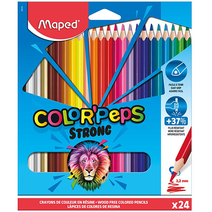 Цветные карандаши Maped "Color Peps Strong", 24 цвета