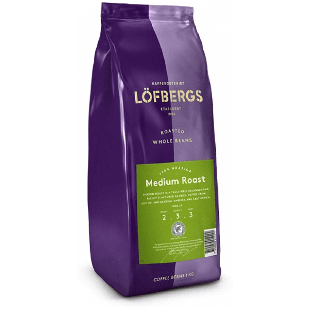 Кофе "Lofbergs" Medium Roast, зерновой, 1000 г