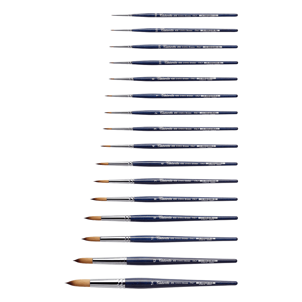 Кисть для рисования "Tintoretto Bronze", синтетика, круглая, №9 - 2