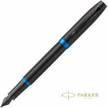 Ручка перьевая Parker "IM Vibrant Rings F315", M, черный, синий, патрон синий