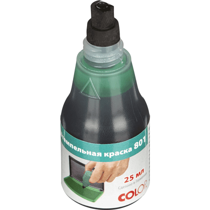 Краска штемпельная "Colop", 25 мл, зеленый - 2