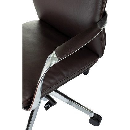 Кресло для руководителя Бюрократ VEGA, кожа, коричневый - 7