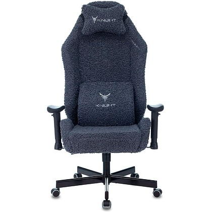 Кресло игровое Бюрократ "Knight T1", экомех, металл, синий - 2